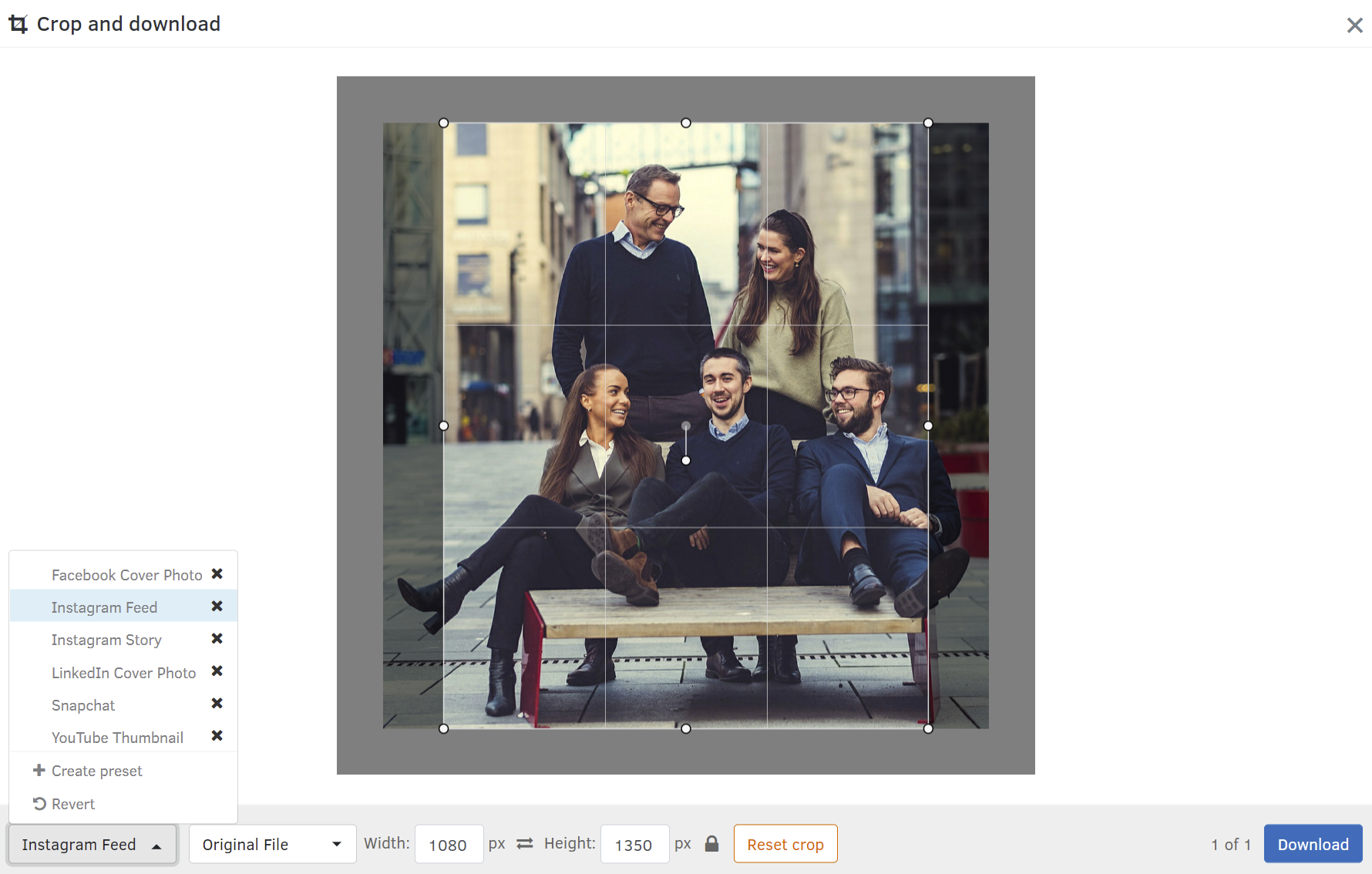 FotoWare DAM solution_Crop and Download