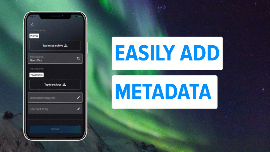 Mobile App - Add Metadata GIF - 10fps - 490h