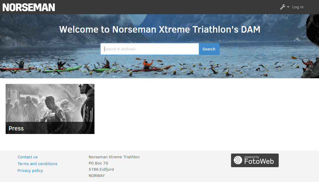 Norseman Xtreme Triathlon's Digital Asset Management system