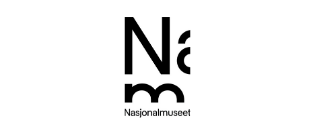 Logo: Text; N, half a, half m and Nasjonalmuseet