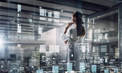 woman in a high-tech office