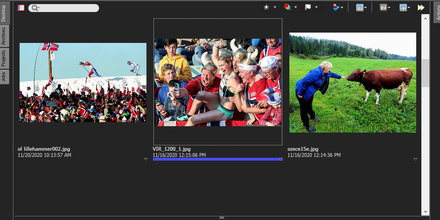 Photos by Vidar Ruud in the FotoStation interface