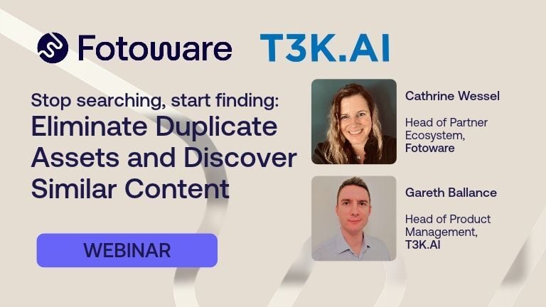 Deduplication and similarity search webinar Fotoware with T3K